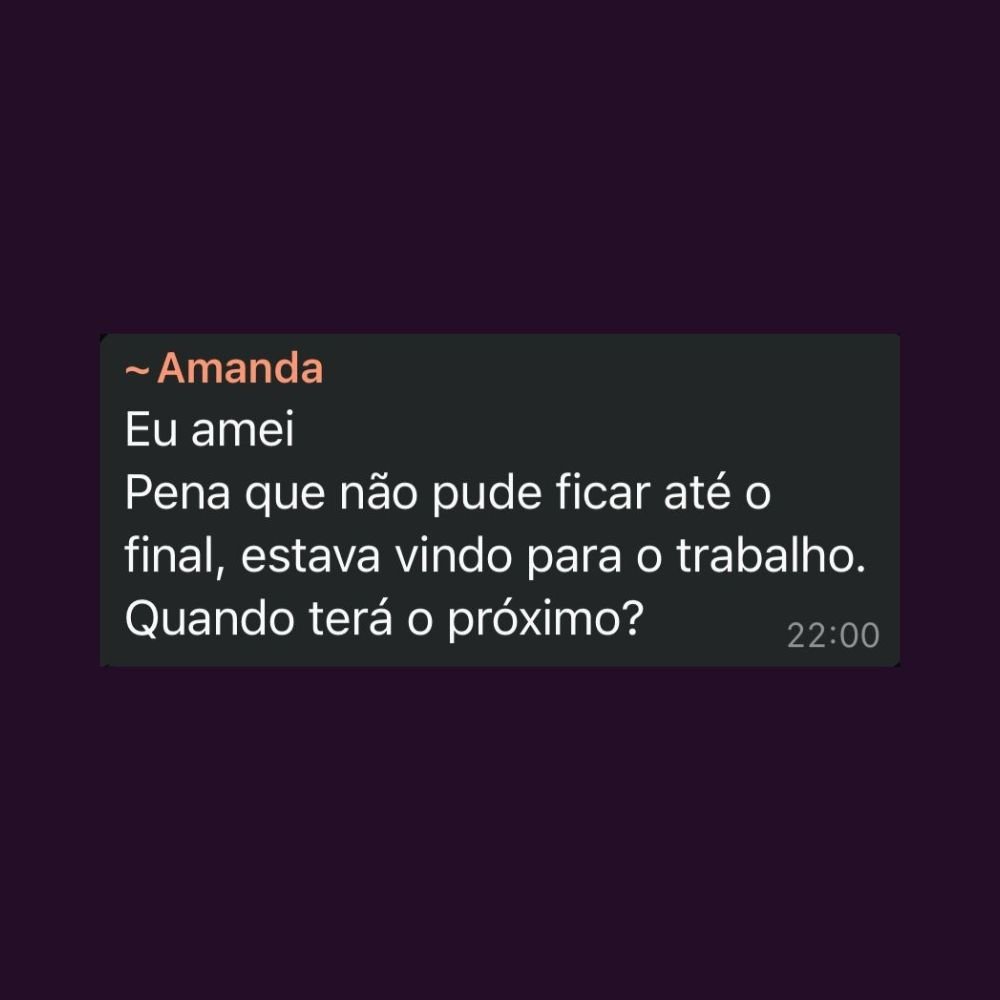 Trecho do depoimento no WhatsApp
