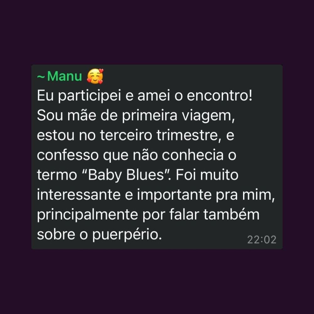 Trecho do depoimento no WhatsApp