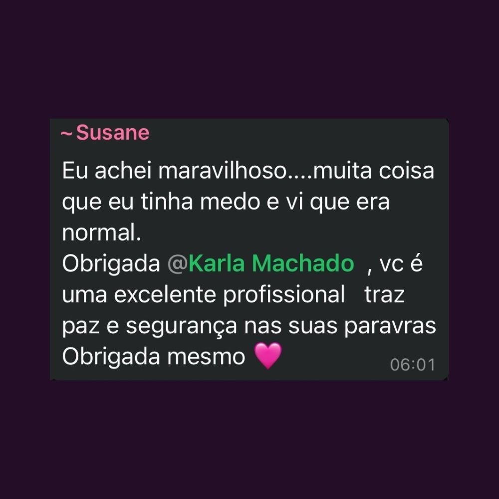 Trecho do depoimento no WhatsApp