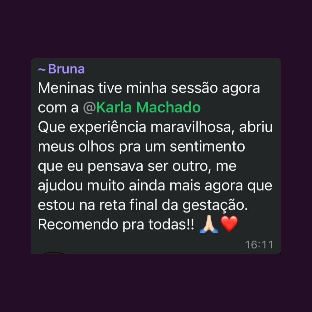Trecho do depoimento no WhatsApp